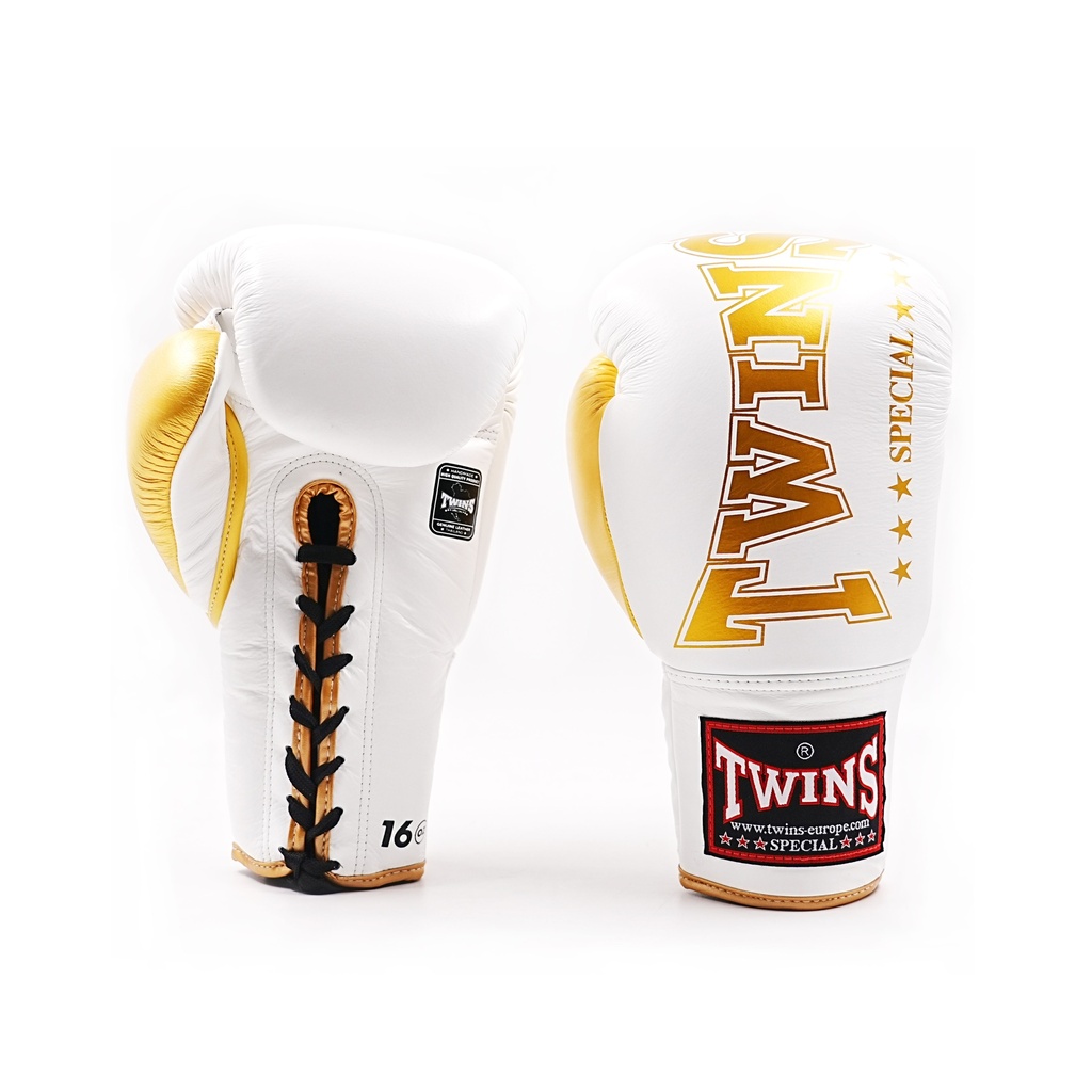 BGLL 8 White LACED Boxing Gloves